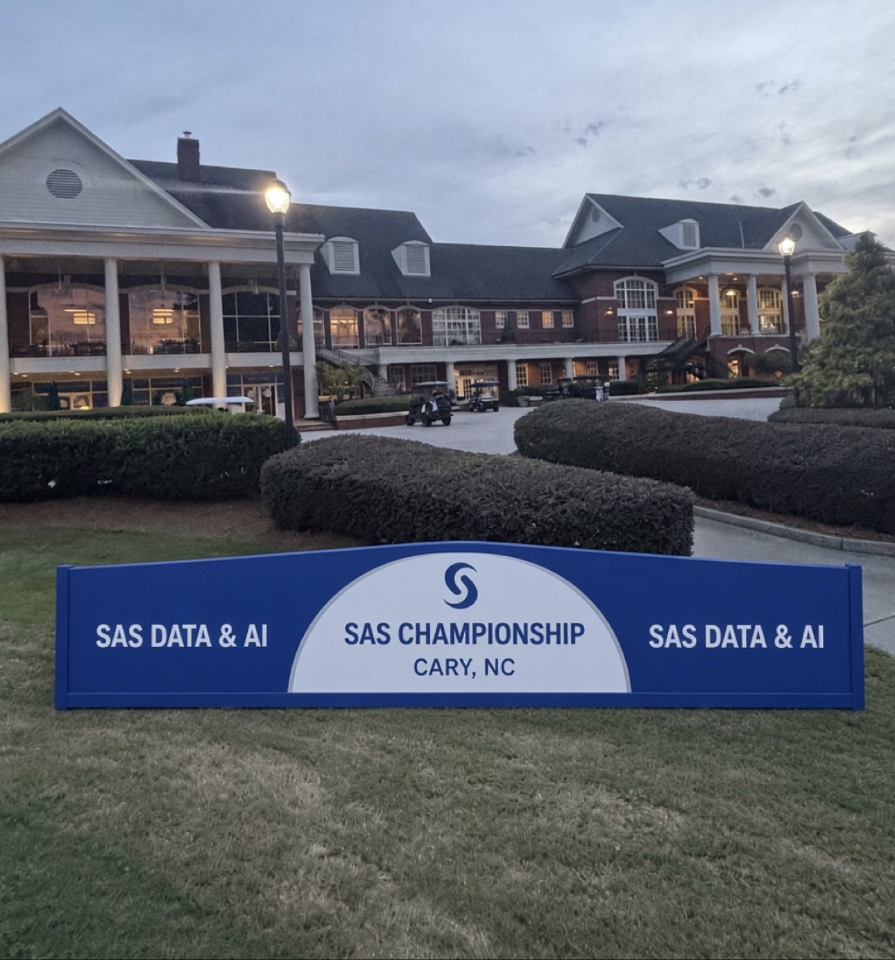SAS Championship sign at Prestonwood Country Club, Cary NC
